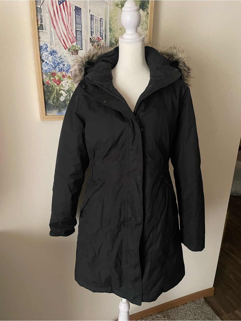 The North Face Women's Arctic Down Parka Jacket Small Black